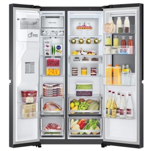 Ψυγείο Ντουλάπα LG GSXV90MCDE Matte Black Ε